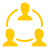 Icon steht für Zusammenarbeit im Team